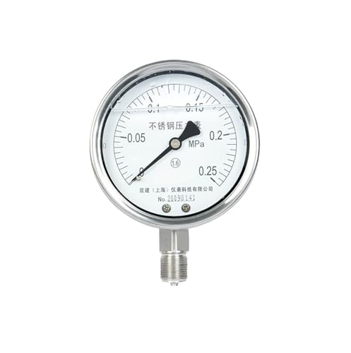 YTN-100BF Erdbebensicheres Manometer aus Edelstahl Erdbebensicheres Hochtemperatur-Hydraulikmanometer Wasserdruck-Luftdruckmanometer 0-10 MPa (0-0,25 MPa) von GKSNCJSMF