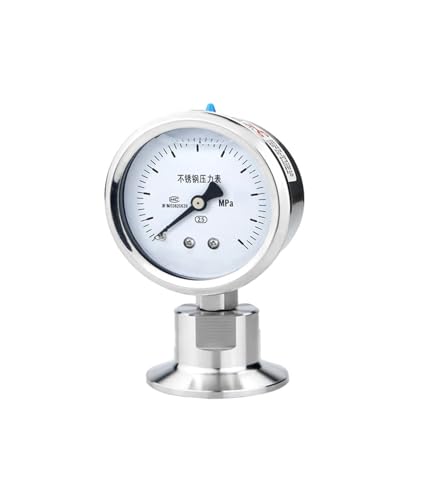 YTP-60BF Membran-Manometer aus Edelstahl, erdbebensicheres Manometer aus Edelstahl, hygienischer Schnellspannfutter-Klemmentyp (0–2,5 MPa) von GKSNCJSMF