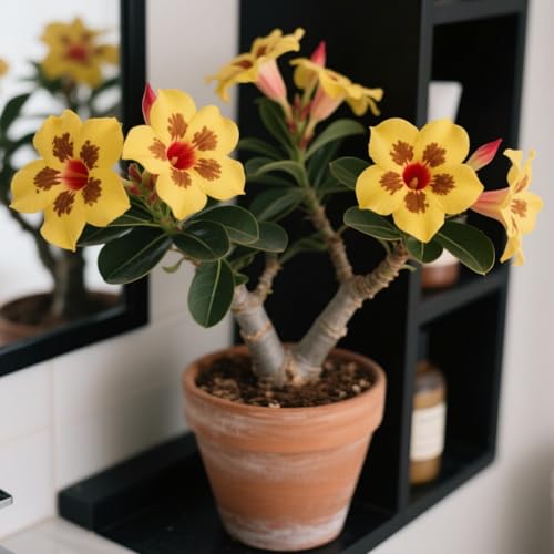 Adenium Obesum, Winterhart Wüstenrosen, PflanztöPfe Zum ZüChten Von Topfpflanzen für drinnen und draußen,Gartenpflanzen Winterhart MehrjäHrig-2 Stängel-A Adenium Obesum, Winterhart Wüstenrosen, PflanztöPfe Zum ZüChten Von Topfpflanzen für drinnen und draußen,Gartenpflanzen Winterhart MehrjäHrig-2 Stängel-A von GKUHGCA