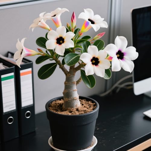Adenium Obesum, Winterhart Wüstenrosen, PflanztöPfe Zum ZüChten Von Topfpflanzen für drinnen und draußen,Gartenpflanzen Winterhart MehrjäHrig-4 Stängel-F Adenium Obesum, Winterhart Wüstenrosen, PflanztöPfe Zum ZüChten Von Topfpflanzen für drinnen und draußen,Gartenpflanzen Winterhart MehrjäHrig-4 Stängel-F von GKUHGCA