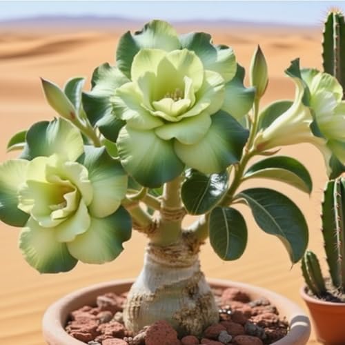 Premium(WüStenrosen) Sortiment Farbenfrohewinterharte Zwiebelnideal FüR Garten Und Beete Schnellwachsend, GroßE BlüTen-4 Stängel-E von GKUHGCA