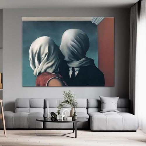 GKUVBF Rene Magritte Surrealismus Abstraktes Kunstwerk Poster Leinwandgemälde Wandkunst Bilder für Wohnzimmer Moderne Wohnkultur 60 x 80 cm Rahmenlos GKUVBF Rene Magritte Surrealismus Abstraktes Kunstwerk Poster Leinwandgemälde Wandkunst Bilder für Wohnzimmer Moderne Wohnkultur 60 x 80 cm Rahmenlos von GKUVBF