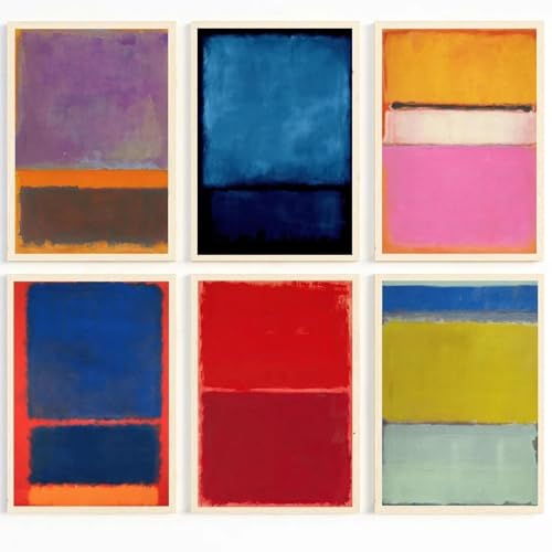 Mark Rothko Museum Ausstellung Moderne abstrakte Kunst Poster Leinwand Malerei Wanddrucke Bild für Wohnzimmer Wohnkultur 40x50cmx6Stk Rahmenlos Mark Rothko Museum Ausstellung Moderne abstrakte Kunst Poster Leinwand Malerei Wanddrucke Bild für Wohnzimmer Wohnkultur 40x50cmx6Stk Rahmenlos von GKUVBF