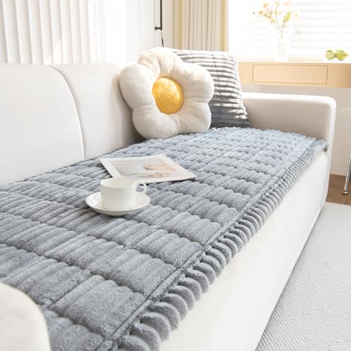 GKXLH Dicke Sofa überzug Waschbar - Neu Weiches Kord Universal Couch überzug 2 3 4 Sitzer, Anti-Rutsch Sofabezug, Gemütlich Sofa Cover Sofa bezug Sofaüberwürfe Möbelschoner für Wohnzimmer (70x70cm) von GKXLH