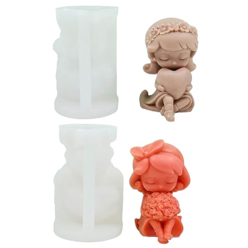 2 PCs Wunsch Mädchen Kerzenformen Kleine Mädchen Silikone Schimmelgussform Backformen Für Kuchenschokoladendekorationen 2 PCs Wunsch Mädchen Kerzenformen Kleine Mädchen Silikone Schimmelgussform Backformen Für Kuchenschokoladendekorationen von GKYQVE