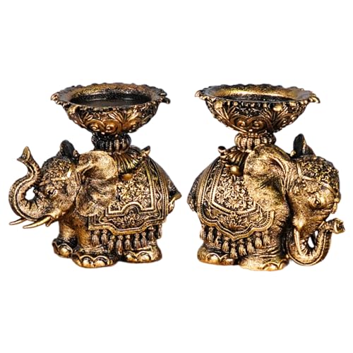2pcs Vintage Geprägte Elefantenstatue Kerzenhalter Antiquled Harze Elefant Teelaches Kerzenhäuser Home Decors Tierstatue Harze Kerzenständer 2pcs Vintage Geprägte Elefantenstatue Kerzenhalter Antiquled Harze Elefant Teelaches Kerzenhäuser Home Decors Tierstatue Harze Kerzenständer von GKYQVE