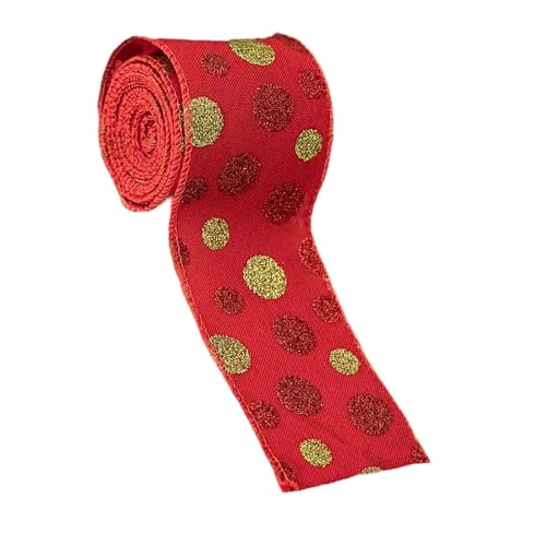 3. 5yards Round Dot Sackleinen Bastelband Mit Eingelegtem Draht Für Weihnachtsbaumbögen Verpackung Festival Gepunktete Sackleinenstil Ribbon 3. 5yards Round Dot Sackleinen Bastelband Mit Eingelegtem Draht Für Weihnachtsbaumbögen Verpackung Festival Gepunktete Sackleinenstil Ribbon von GKYQVE