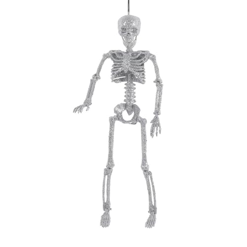 40 cm Schimmerndes Skelettschmuck Halloween Hanging Dekoration Für Gartenvorgarten Ausstellen Innen Und Außen Flexiblegelenk Dekoration von GKYQVE
