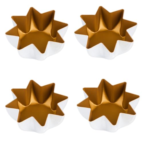 4pcs Eier Tortenformen Aluminium Kleine Tortenpfannen Kleine Cupcake Kuchen Muffins Keksformen Backbecher Für Backen Aluminiumpfannen von GKYQVE