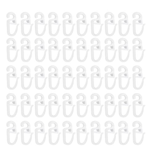 50pcs S Form Vorhangschienen Segelflugzeuge Haken Schieberegler Set Für Einfache Gleitungen Und Stabilität Schlafzimmer Und Wohnzimmer Vorhang Deckenhaken von GKYQVE