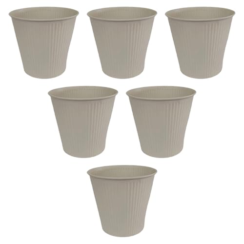 6 Pcs Blumentöpfe Metall Eisenpflanzentöpfe Holds Großer Zaungeländer Balkon Garten Eimer Pflanzer Für Innenräume Freien Eisen Pflanzer von GKYQVE