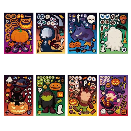 8/16/24/32x Halloween Aufkleber Selbst Klebungsliche Etiketten Kürbisse Dekoratives Halloween Fenster 8/16/24/32x Halloween Aufkleber Selbst Klebungsliche Etiketten Kürbisse Dekoratives Halloween Fenster von GKYQVE