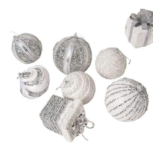 8pcs Glitzernde Weihnachtskugeln Baum Ball Ornament Für Türkranz Mantels Fenster Urlaub Party Mittelstücke Familienfreundliche Dekoration von GKYQVE