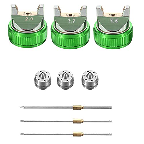 Aircap Set Düse Ersetzen Sie Durchmesser 1 4 1 7 2 Mm Schwarz Grün Für Auto Auto Reparaturwerkzeug Malerei Kit Kappen Ersatz Kit Lackmaschine Keine Verschüttung Für Hausauto von GKYQVE
