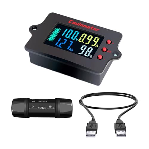 Coulometer 8-120 V 50A Batterie Monitore Bidirektionale Präzise Erkennung Mit Rückbeleuchtung Display Coulomb Counter Messmesser Labortesttests Coulometer 8-120 V 50A Batterie Monitore Bidirektionale Präzise Erkennung Mit Rückbeleuchtung Display Coulomb Counter Messmesser Labortesttests von GKYQVE