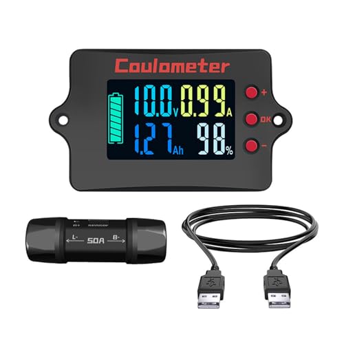 Coulometer 8-120 V 50A Batterie Monitore Bidirektionale Präzise Erkennung Mit Rückbeleuchtung Display Coulomb Counter Messmesser Labortesttests Coulometer 8-120 V 50A Batterie Monitore Bidirektionale Präzise Erkennung Mit Rückbeleuchtung Display Coulomb Counter Messmesser Labortesttests von GKYQVE