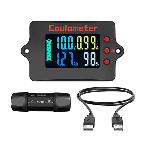 Coulometer 8-120 V 50A Batterie Monitore Bidirektionale Präzise Erkennung Mit Rückbeleuchtung Display Coulomb Counter Messmesser Labortesttests Coulometer 8-120 V 50A Batterie Monitore Bidirektionale Präzise Erkennung Mit Rückbeleuchtung Display Coulomb Counter Messmesser Labortesttests von GKYQVE