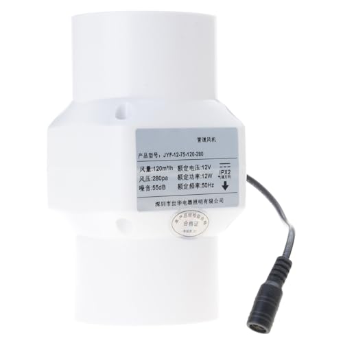Einfach Zu Tragen 3 Zoll Kanallüfter 12 V Lüfter Mit Niedrigem Rausch Entlüftungsgebläse Einstellbarer Geschwindigkeitskanal Für Schränke Und Hydroponiksysteme Leistungsstarke Luftströme von GKYQVE