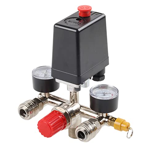 Einstellbare Autokompressorpumpendruckschalter 90-125PSI 220 V Verteiler Entlastungsregler Steuerventil Einstellbare Autokompressorpumpendruckschalter 90-125PSI 220 V Verteiler Entlastungsregler Steuerventil von GKYQVE