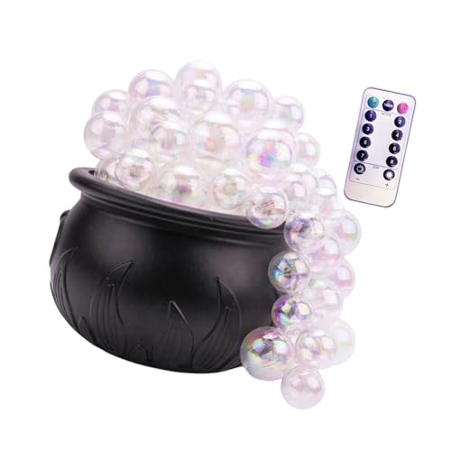 GKYQVE Ferngesteuerte Hexenbrste Bucket Decors Mit 8 Farbenfrohen Beleuchtungsoptionen Für Eindringliche Hausatmosphären Kreation LED Witches Kessel Party Dekoration von GKYQVE