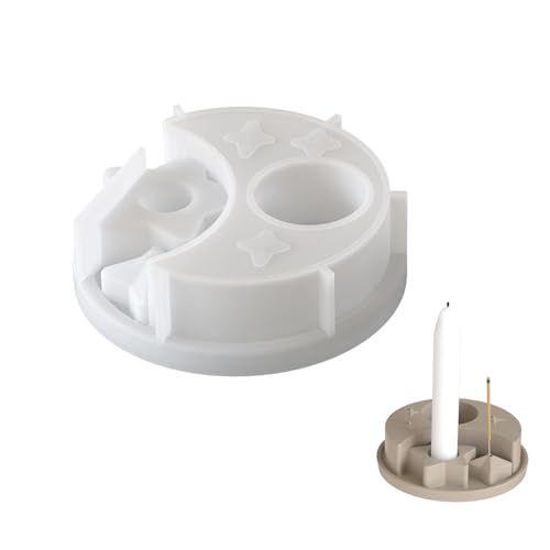 Flexibler Silikonform Zur Herstellung Einzigartiger Stern Und Mondkerzenständer Designs Für Handgefertigte Geschenke Und Zuhauseakzent von GKYQVE