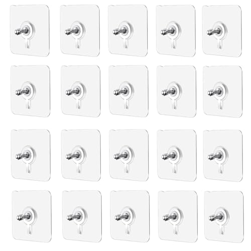 GKYQVE 10pcs Nicht Verfolgt Wall Haken Selbstkleber Bilder Rahmen Kleiderbügel Selbstklebender Haken Set Für Home & Office Decors Silber Traaceless Wall von GKYQVE