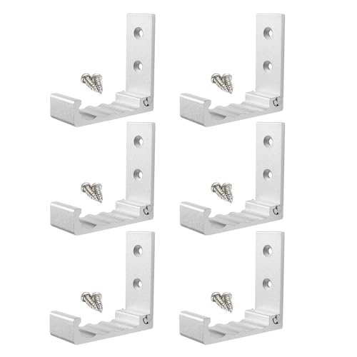 6 Pcs Aluminiumlegierung Klappstockhaken Wand Montiert Hochleistungsroben von GKYQVE
