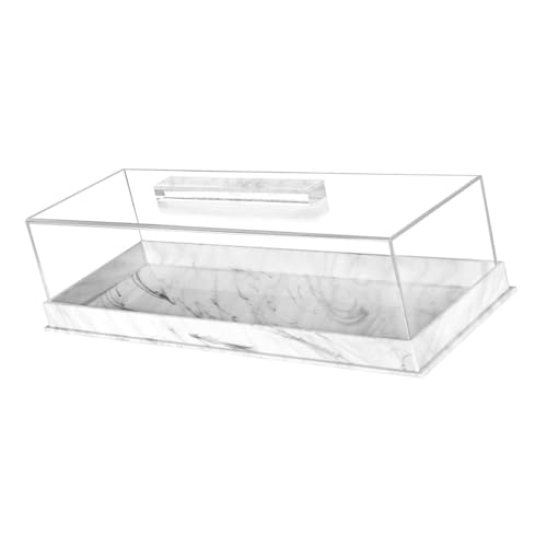 GKYQVE Acryl Rechteck Kuchen Display Behälter Modenträger Mit Abdeckungen Für Hochzeit Und Geburtstagsfeierspeicher Tablett Geeignet von GKYQVE