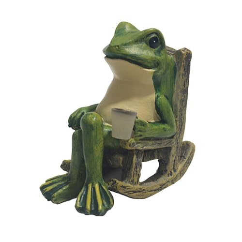 GKYQVE Dekorative Solarleuchten Freien Solarfrösche Pfahl Dekorative Gartenweg Outdoor wasserdichte Frösche Gartenstatue Statue von GKYQVE