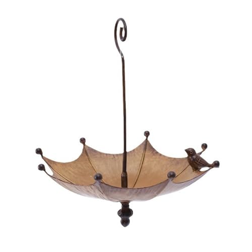 GKYQVE Elegante Regenschirmvogelvogelbäder Schüssel Mit Haken Für Lebensmittel Wasser Sand Freien Badebad Feeder Tablett Ästhetische Badestation Freien Fügt Outdoor Hinzu von GKYQVE