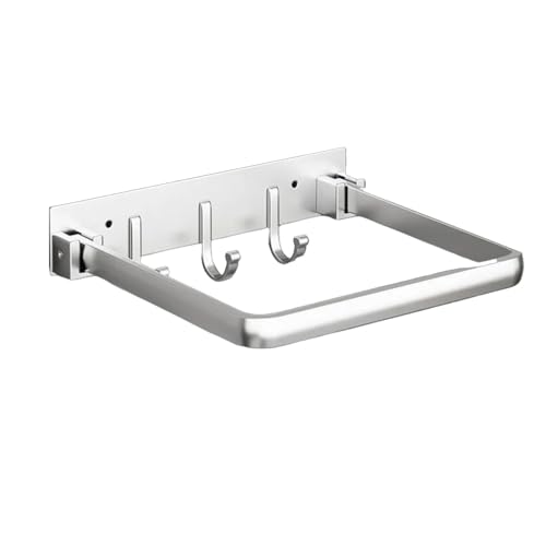 GKYQVE Elegantes Wandmontiertes Badezimmerregal Aluminium Stilvoll Klappbare Badwaschbesitz Innenverstärkung Für Mieter Faltbare Designs von GKYQVE