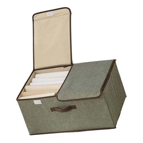 GKYQVE Faltbare Stoffaufbewahrungsbox Mit Atmungsaktivem Design Saisonaler Kleidungsbox Mit Abdeckung GKYQVE Faltbare Stoffaufbewahrungsbox Mit Atmungsaktivem Design Saisonaler Kleidungsbox Mit Abdeckung von GKYQVE