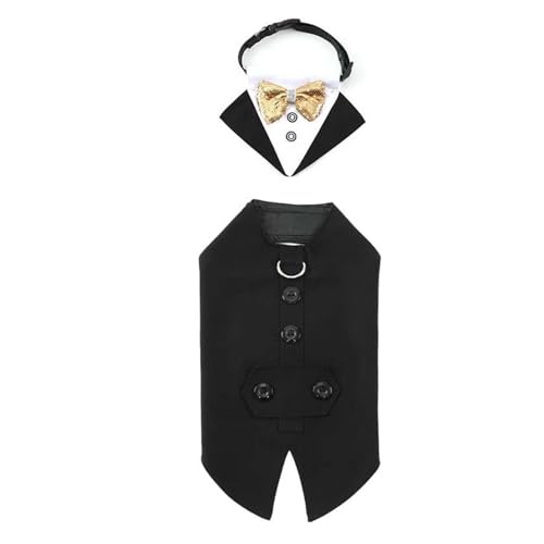 GKYQVE Haltbarkeit Hundeanzug Eleganter Eckzündkleidung Regulierbare Schmetterlingshemd Outfit Für Besondere Anlässe Geburtstagswesten von GKYQVE