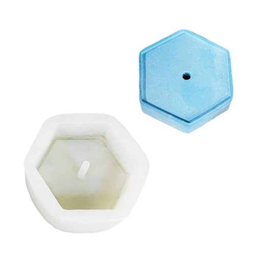 GKYQVE Hexagon Triangular Silikonformen Für Epoxidharz Kerzen Teelicht Ständer Geometrische Silikonformen Für Home Dekoration Kerzenzubehör Herstellen von GKYQVE