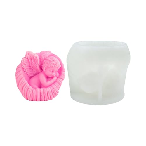 GKYQVE Hitzebeständige Silikonkerzenform Mit Rosegelsgelung Für Handgefertigte Geschenke Party Dekoration Rose Angelic Silikonkerkerform von GKYQVE