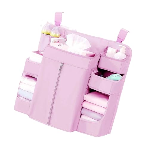 GKYQVE Mehrere Taschenhänge Aufbewahrungsorganisatoren Für Babybett Kindergartenorganisationen Mit Einstellbaren Trägern Und Nachhaltigen Stoff Tragbaren Baby Essentials Organisatoren von GKYQVE