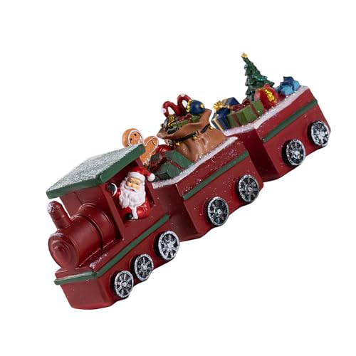 GKYQVE Miniaturzug Zug Santa Geschenke Winterharz Gefertigtes Tisch Arrangement Winterdekoration Desktop Zugskulptur von GKYQVE