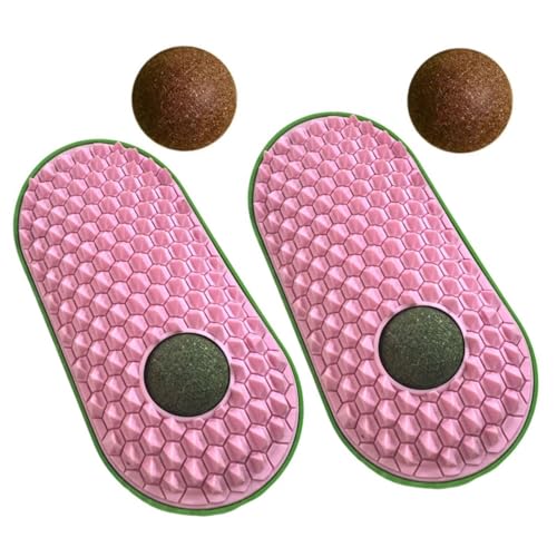 GKYQVE Pet Corner Selbsthäuser Wall Ecke Schreibtisch Bein Kratzer Pflegepinsel Katzen Massage Tool Catmint 2pcs Katzen Gesichtsmassaget von GKYQVE