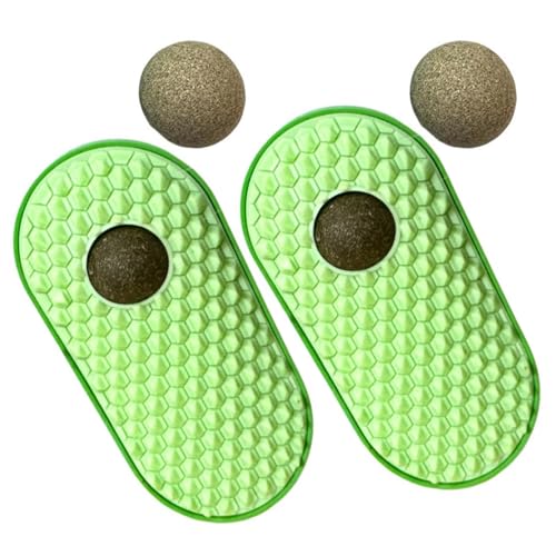 GKYQVE Pet Corner Selbsthäuser Wall Ecke Schreibtisch Bein Kratzer Pflegepinsel Katzen Massage Tool Catmint 2pcs Katzen Gesichtsmassaget von GKYQVE