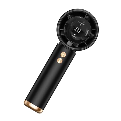 GKYQVE Praktischer Taschenlüfter Bequemer Lüfter Handheld Fan Büro Lüfter Wiederaufladbarer Luftkühllüfter Geeignet Für Home Digital Display Wiederaufladbarer Lüfter von GKYQVE