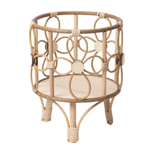GKYQVE Rattan Blumenständer Fußboden Typ Innenpflanzen Regale Für Heimpflanze Unterstützende Gartenständer Für Innen/Außenverwendung Use Hohlblumenständer von GKYQVE