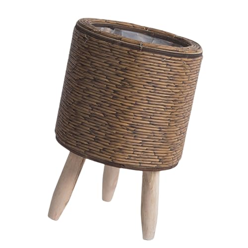 GKYQVE Rattan Weaving Plant Pots Container Handgewebte Pflanzenabdeckungen Leckschutz Gartenbehälter Für Künstliche Rattan Pflanzer Freien von GKYQVE