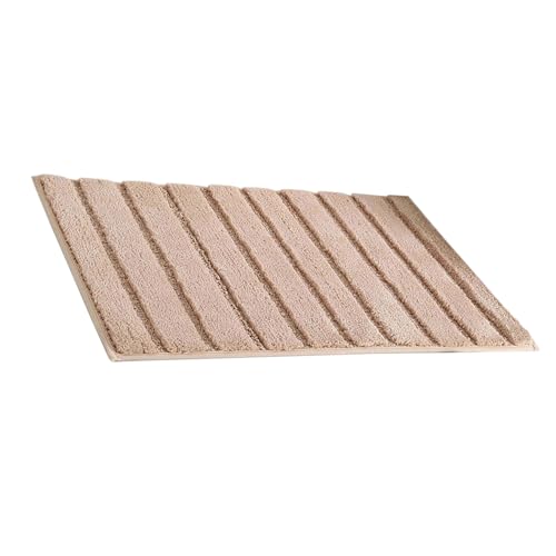 GKYQVE Wasser Absorbierende Gestreifte Badematte Nonslip Badezimmer Teppich Weich Bequeme Polyester Badezimmer Teppichbadmatten Schutzbodenbedeckung von GKYQVE