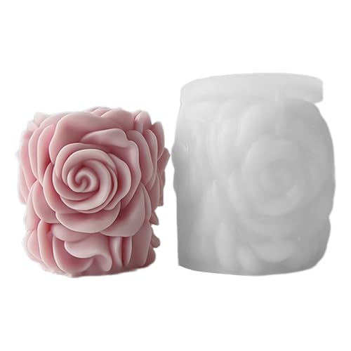 Geprägte Kerze Silikonform Rose Blumensäule Ornament Form Handgefertigter Schmuck Für Paar Und Aromatherapys Enthusiasten Dessert Backformen von GKYQVE
