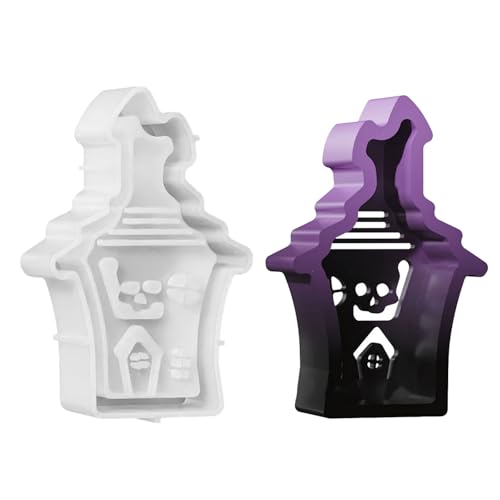 Halloween Silicon Hohlhaus Kerzenhalter Schimmel Für Handwerk Aus Höhlten Nahrungsmittelqualität Schimmeldekoration Silikonform von GKYQVE