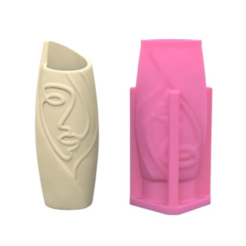 Handwerksanaler Halbgesicht Pflanzer Vase Form Einzigartige Silikon Sukkulente Töpfe Für Künstlerische Büro Ornamente Funktional von GKYQVE
