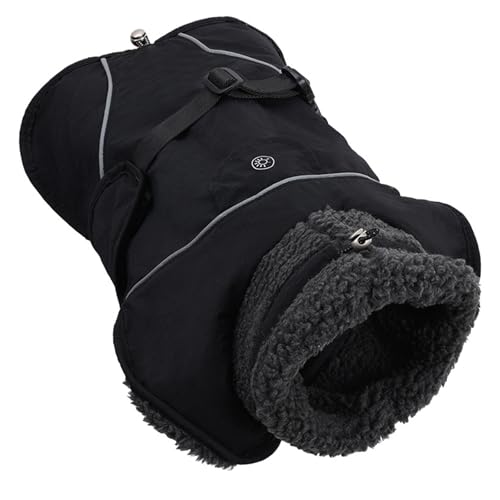 Kalter Winterhundmantel Mit Einstellung Fleece Kragen Und Einfacher Verschluss Für Schneekleidung Freien Außenschnee Wintermantel Wasserdicht von GKYQVE