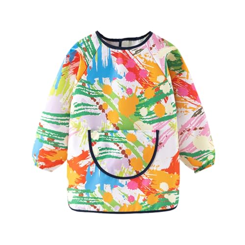 Kid Art SMOCK Water Resistant Woddler Smocks Malerei Schürzen Mit Langarmiger Tasche Für Kunst Zeichnen Kochen Fressen Kleinkind Malerei Schürze Langarm von GKYQVE