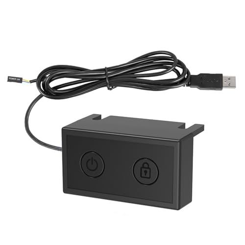 GKYQVE Multifunktionaler Externer PC Netzschalter Schalttaste Schaltfläche USB Netzteil Für Home Office Desktop Internet. von GKYQVE