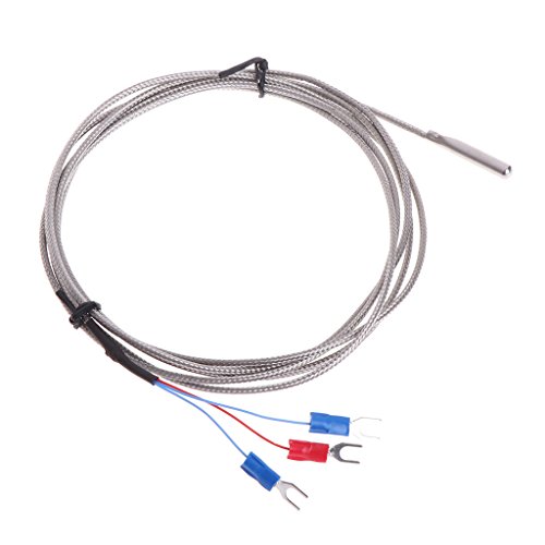 PT100 Thermoelement Temperatursensor Sonden Bereich -50~350 ° C Mit 3 Drähten 2m Kabel Für Den Temperaturregler von GKYQVE